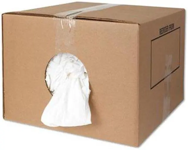 Alt view image 16 of 19 - Hospital Specialty T-Shirt Rags Bleached White 25 Pounds/Bag 45525