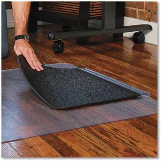 Alt view image 15 of 19 - ES Robbins Sit Stand Mat Carpet or Hard Floors 36 x 53 Clear/Black ESR184612