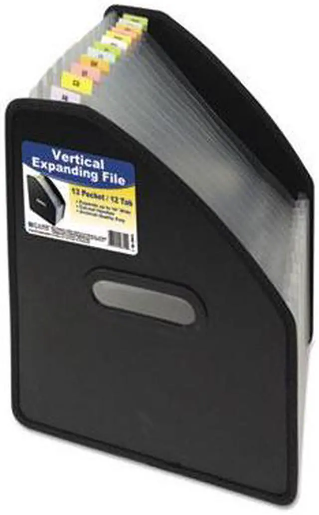Alt view image 16 of 20 - C-Line Vertical Expanding File 13-Pocket 10" Expansion Letter Poly Black 58810
