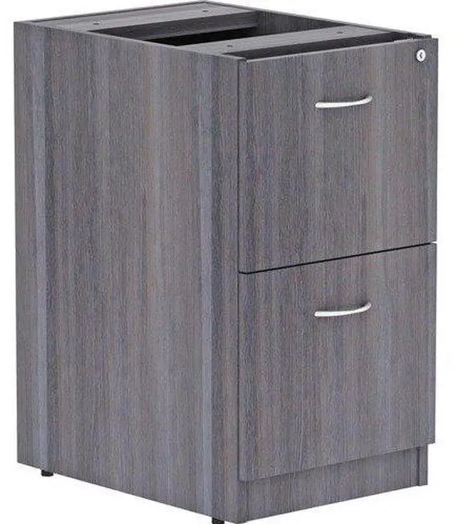 Main image of Lorell Pedestal,F/F,Unfin Top,16"X22"X28-1/4",Weathered Charcoal (LLR69559)