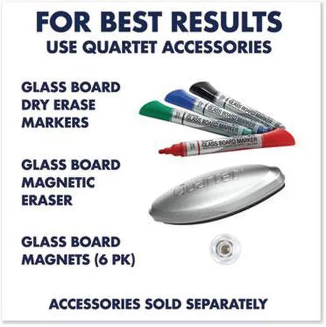 Alt view image 14 of 16 - Quartet Infinity Dry-Erase Whiteboard - 96" (8 ft) Width x 48" (4 ft) Height - Frost Tempered Glass Surface - Horizontal/Vertical - G9648F