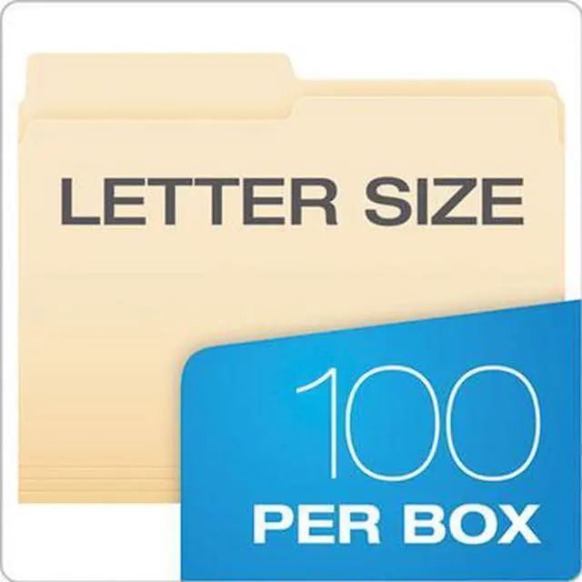Alt view image 8 of 11 - Pendaflex Essentials File Folders 1/2 Cut Top Tab Letter Manila 100/Box 75212