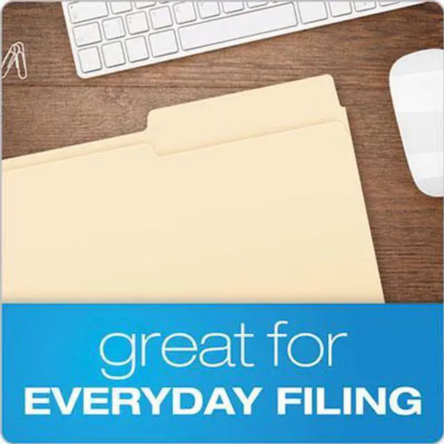 Alt view image 7 of 11 - Pendaflex Essentials File Folders 1/2 Cut Top Tab Letter Manila 100/Box 75212