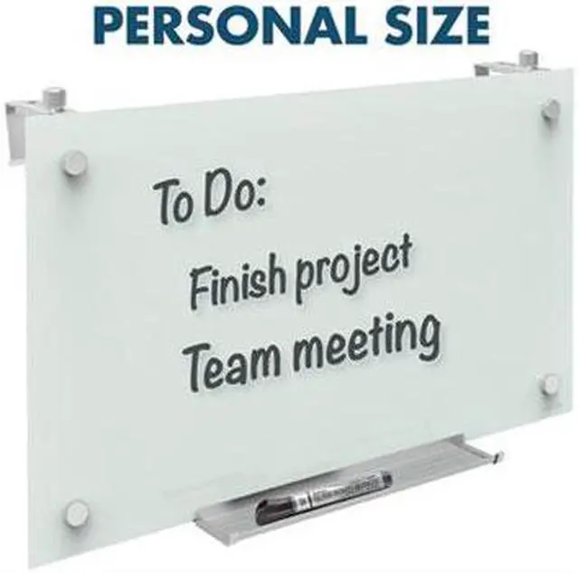 Alt view image 6 of 12 - Quartet Infinity PDEC1830 Magnetic Glass Dry-Erase Cubicle Board, White Surface, Frameless, 30”W x 18”H