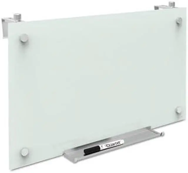 Alt view image 11 of 12 - Quartet Infinity PDEC1830 Magnetic Glass Dry-Erase Cubicle Board, White Surface, Frameless, 30”W x 18”H