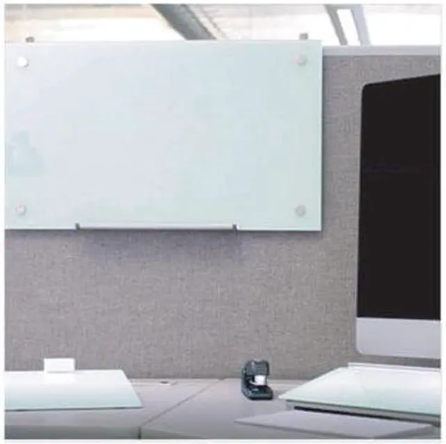 Alt view image 8 of 12 - Quartet Infinity PDEC1830 Magnetic Glass Dry-Erase Cubicle Board, White Surface, Frameless, 30”W x 18”H