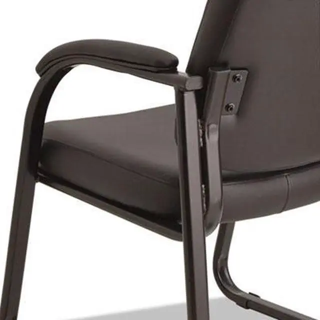 Alt view image 16 of 20 - Alera Genaro Series Sled Base Guest Chair Black Vinyl RL43C16
