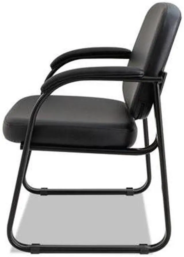 Alt view image 15 of 20 - Alera Genaro Series Sled Base Guest Chair Black Vinyl RL43C16