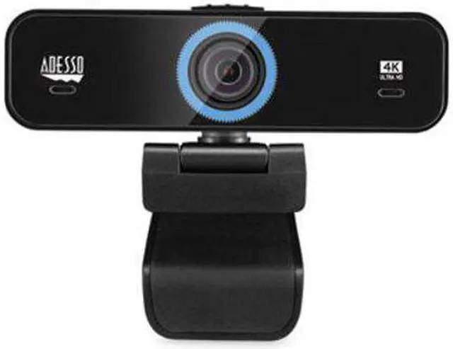 Alt view image 10 of 20 - Adesso CyberTrack K4 Webcam - 8 Megapixel - 30 fps - USB 2.0 - 3840 x 2160 Video - CMOS Sensor - Fixed Focus - Microphone - Monitor, Notebook, TV - Windows 10