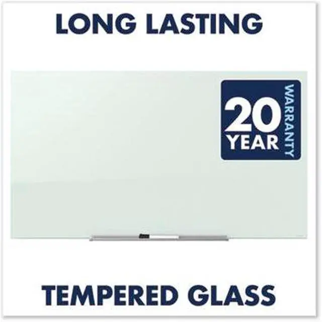 Alt view image 18 of 20 - Quartet InvisaMount Magnetic Glass Marker Board Frameless 85" x 48" White Surface G8548IMW