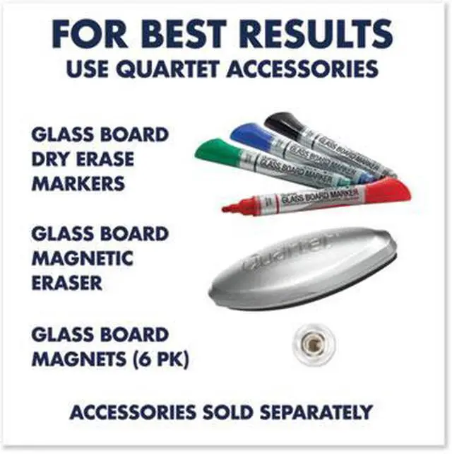 Alt view image 19 of 20 - Quartet InvisaMount Magnetic Glass Marker Board Frameless 85" x 48" White Surface G8548IMW