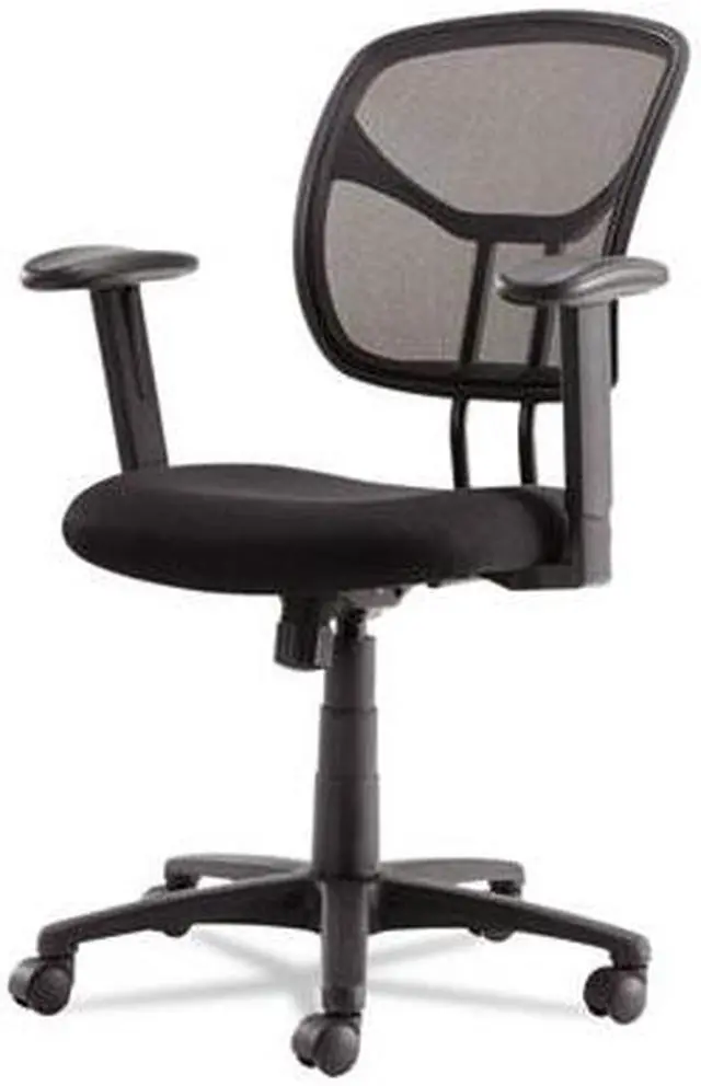 Alt view image 7 of 18 - Oif Swivel/Tilt Mesh Task Chair Height Adjustable T-Bar Arms Black/Chrome MT4818