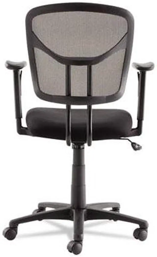 Alt view image 10 of 18 - Oif Swivel/Tilt Mesh Task Chair Height Adjustable T-Bar Arms Black/Chrome MT4818