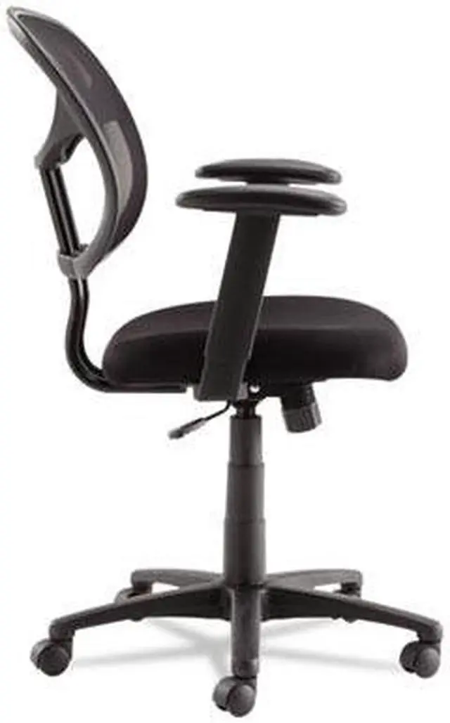 Alt view image 6 of 18 - Oif Swivel/Tilt Mesh Task Chair Height Adjustable T-Bar Arms Black/Chrome MT4818