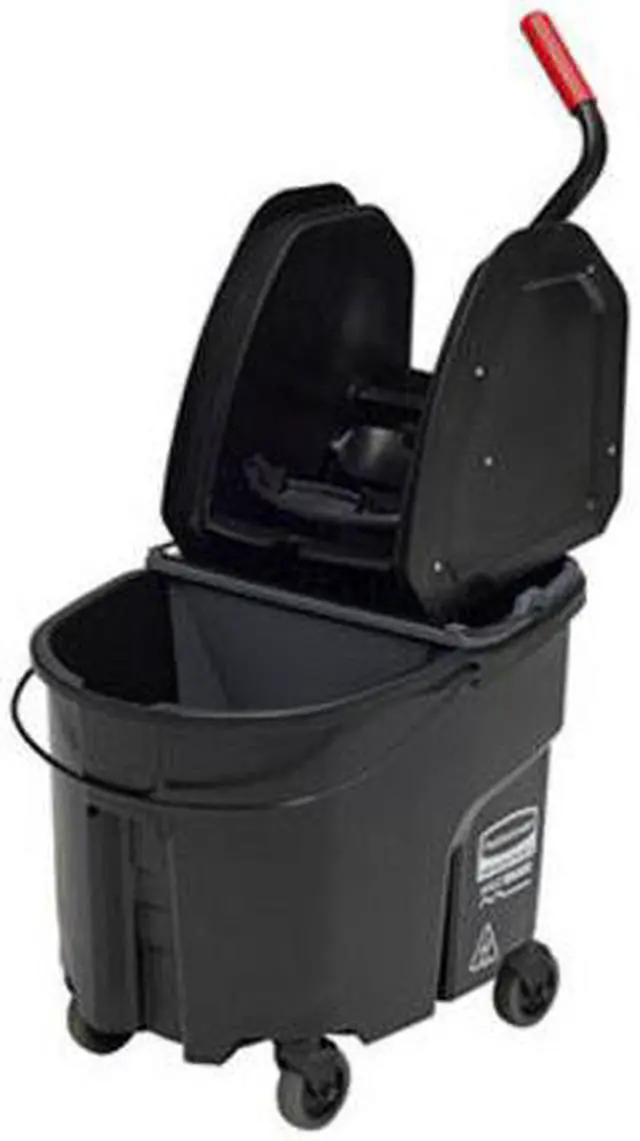 Alt view image 4 of 9 - Executive WaveBrake Down-Press Mop Bucket Black 35 Quart