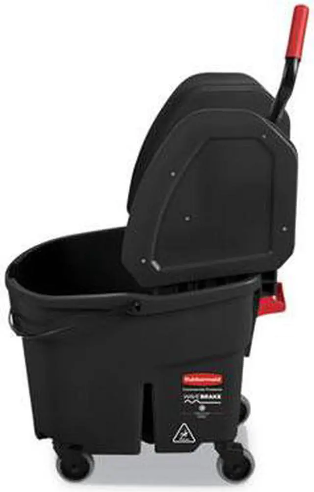 Alt view image 5 of 9 - Executive WaveBrake Down-Press Mop Bucket Black 35 Quart