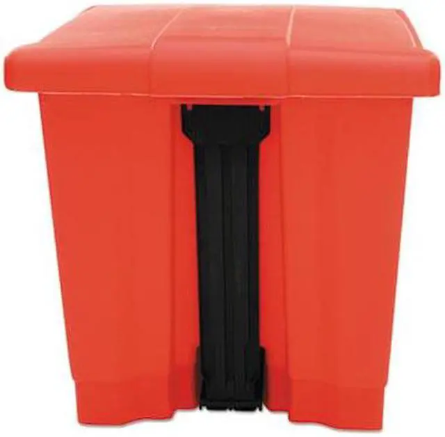 Alt view image 10 of 10 - Rubbermaid Commercial 614300RED Step-on Waste Container - Step-on Opening - 8 gal Capacity - 17.1" Height x 15.8" Width