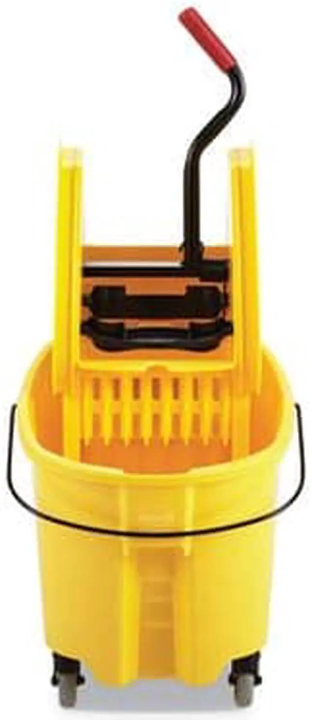 Alt view image 10 of 10 - Rubbermaid Yellow Polypropylene Mop Bucket and Wringer, 8-3/4 gal. FG757788YEL