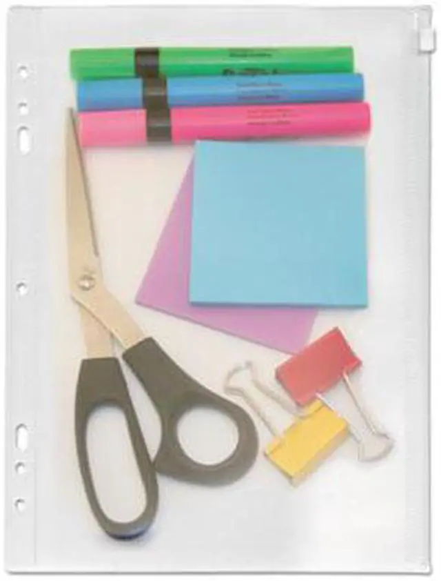 Alt view image 6 of 6 - Advantus ANG52 Zip-All Ring Binder Pocket, 8 1/2 x 11, Clear