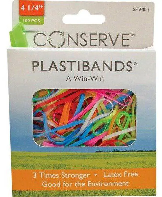 Alt view image 16 of 20 - Baumgartens PlastiBands, Size 4-1/4", 100/BX, Assorted Colors SF6000
