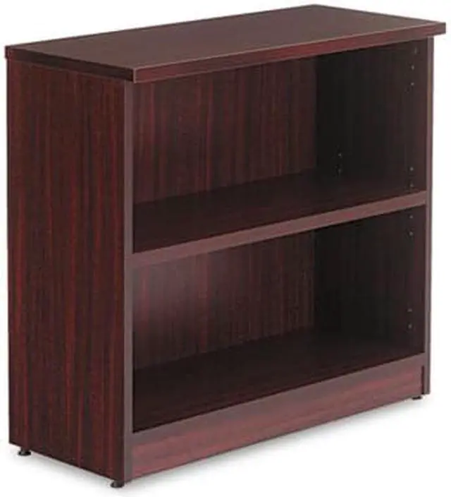Alt view image 11 of 20 - Alera Valencia Series Bookcase, Two-Shelf, 31 3/4w x 14d x 29 1/2h, Mahogany