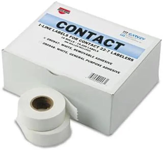 Alt view image 7 of 7 - Garvey One-Line Pricemarker Labels 7/16 x 13/16 White 1200/Roll 16 Rolls/Box