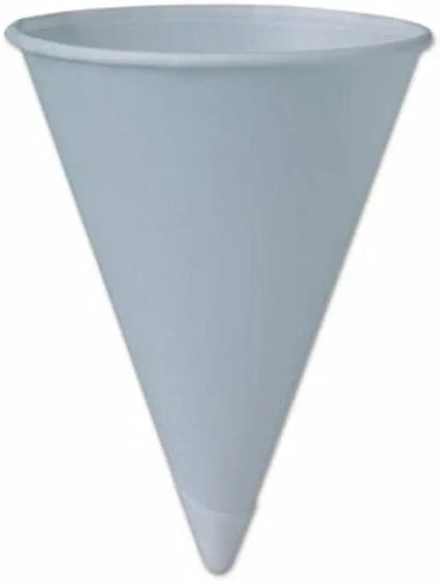 Alt view image 5 of 12 - Bare Treated Paper Cone Water Cups, 6 oz., White, 200/Bag