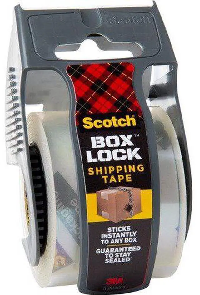 Alt view image 9 of 9 - Scotch Box Lock Heavy Duty Packing Tape with Dispenser 1.88" x 22.2 yds. Clear (195)