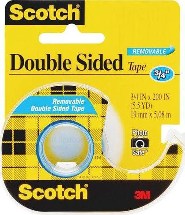 Alt view image 5 of 6 - 3M Double-Sided Tape Removable 3/4"x200" Transparent 238