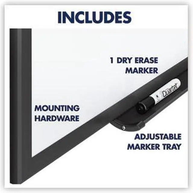 Alt view image 8 of 12 - Classic Magnetic Whiteboard, 96 X 48, Black Aluminum Frame