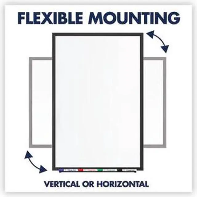 Alt view image 11 of 12 - Classic Magnetic Whiteboard, 96 X 48, Black Aluminum Frame