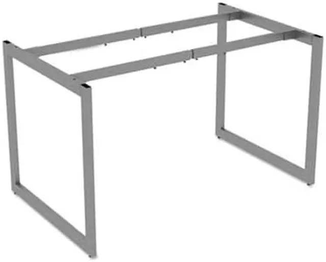 Alt view image 20 of 20 - Alera Open Office Desk Series Adjustable O-Leg Desk Base 30" Deep Silver