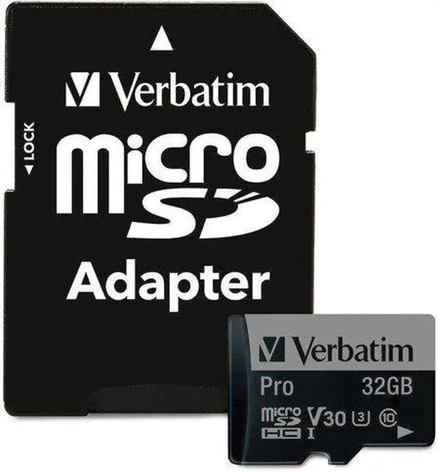 Alt view image 12 of 14 - Verbatim 32GB Pro 600X microSDHC Memory Card with Adapter, UHS-I U3 Class 10 - Class 10/UHS-I (U3) - 90 MB/s Read1 Pack - 600x Memory Speed