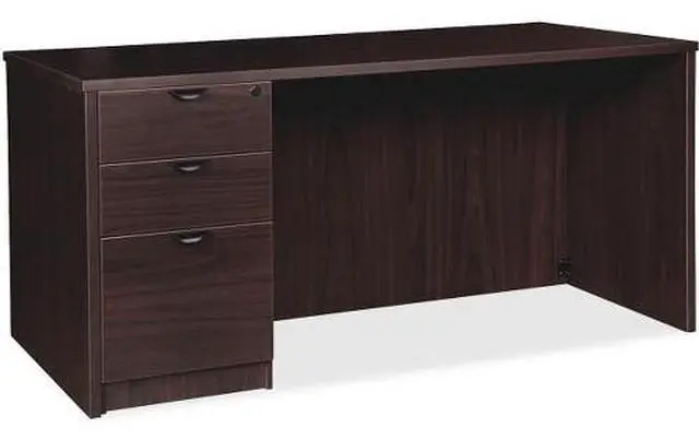 Alt view image 2 of 2 - Lorell PD3060LSPES Prominence 2.0 Espresso Laminate Box/Box/File Left-Pedestal Desk - 3-Drawer