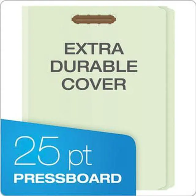 Alt view image 4 of 8 - Pendaflex® File Folders With Fasteners, Letter Size, Straight Cut, 2" Expansion, 60% Recycled, Light Green, Box Of 25 Folders