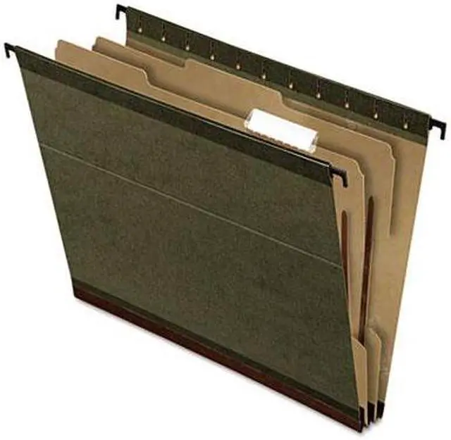 Alt view image 10 of 12 - Tops Pendaflex 59253 2   Expansion Hanging Folder  Letter  4-Section  GN  10/box