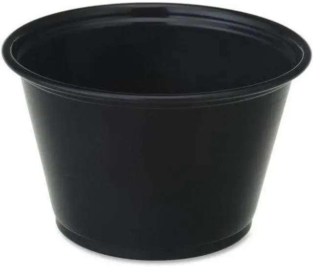 Alt view image 3 of 8 - Genuine Joe Portion Cups 4oz. 50BG/CT Black 19068