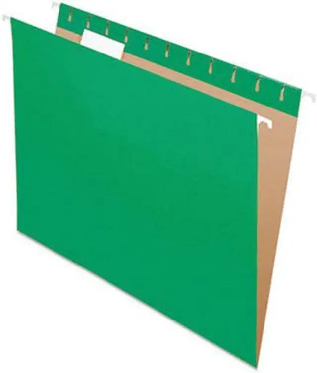 Alt view image 2 of 2 - Pendaflex Hanging Folders, Letter Size, 1/5-Cut Tab, Green, 25/Box (PFX81610)