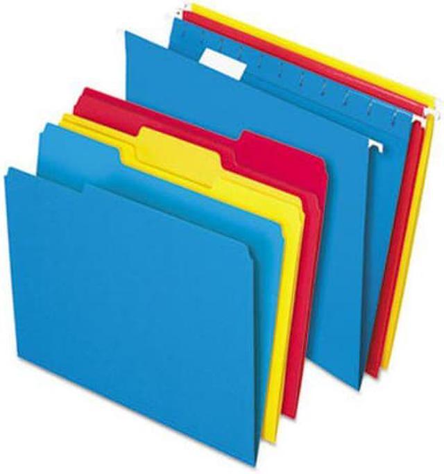 Alt view image 4 of 5 - Pendaflex Essentials Combo Kit Hanging File Folders 1/3 Tab Letter Assorted 12 Sets/Box 16157