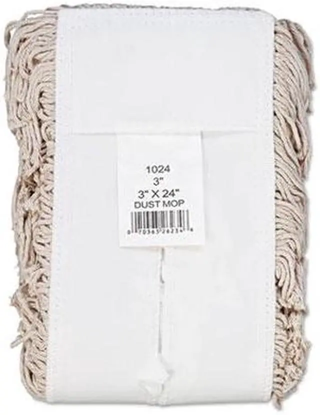 Alt view image 12 of 17 - Boardwalk Mop Head Dust Cotton 24 x 3 White 1024
