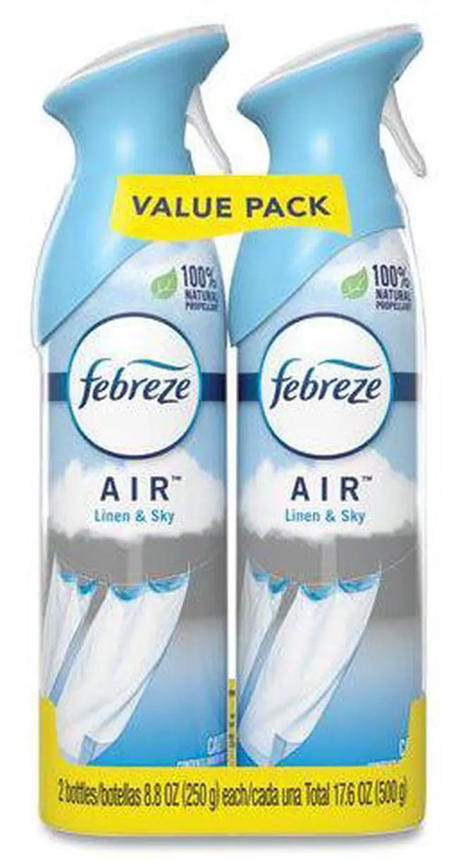 Alt view image 12 of 20 - Febreze AIR Linen & Sky 8.8 oz Aerosol 2/Pack 97799PK