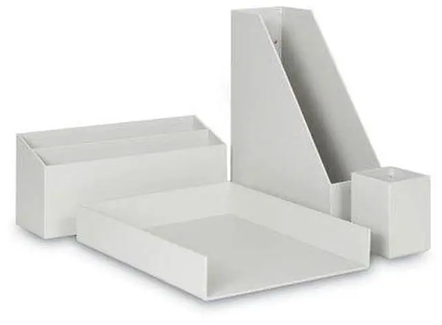 Main image of U Brands 4-Piece Desk Organization Kit, Gray, 1 Kit (UBR3632U0002)