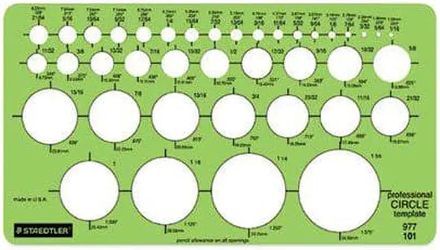 Alt view image 4 of 10 - Staedtler Mars Circle Template 977