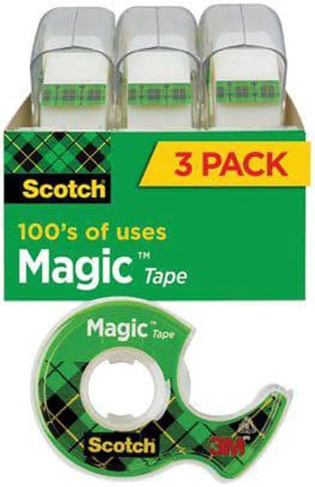 Alt view image 10 of 16 - Scotch Magic Tape in Handheld Dispenser 3/4" x 300" 1" Core Clear 3/Pack 3105