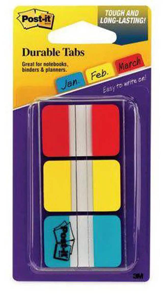 Alt view image 9 of 18 - Post-It Tabs Tab,Durable,66/Pk,Ast 686RYB