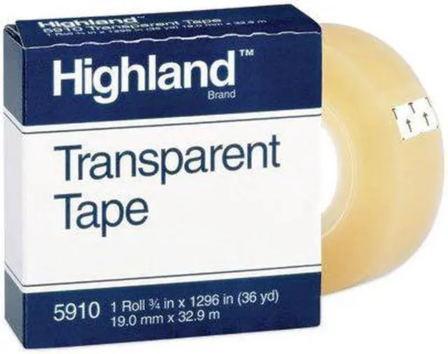 Alt view image 7 of 9 - Highland Transparent Tape, 1" Core, 0.75" X 36 Yds, Clear 5910341296