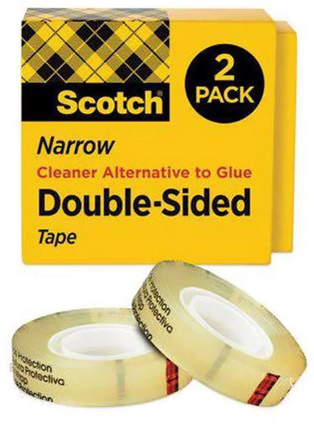 Alt view image 8 of 19 - Scotch 665 Double-Sided Tape 1/2" x 1296" 3" Core Transparent 2/Pack 6652P1236