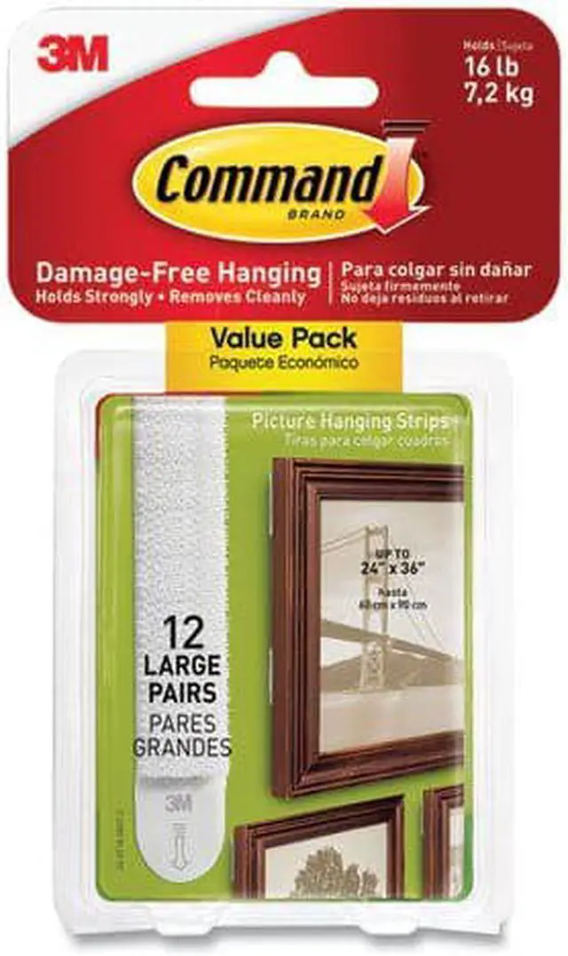 Alt view image 10 of 18 - Command 3/4 In. x 3-5/8 In. White Interlocking Picture Hanger (12 Count)