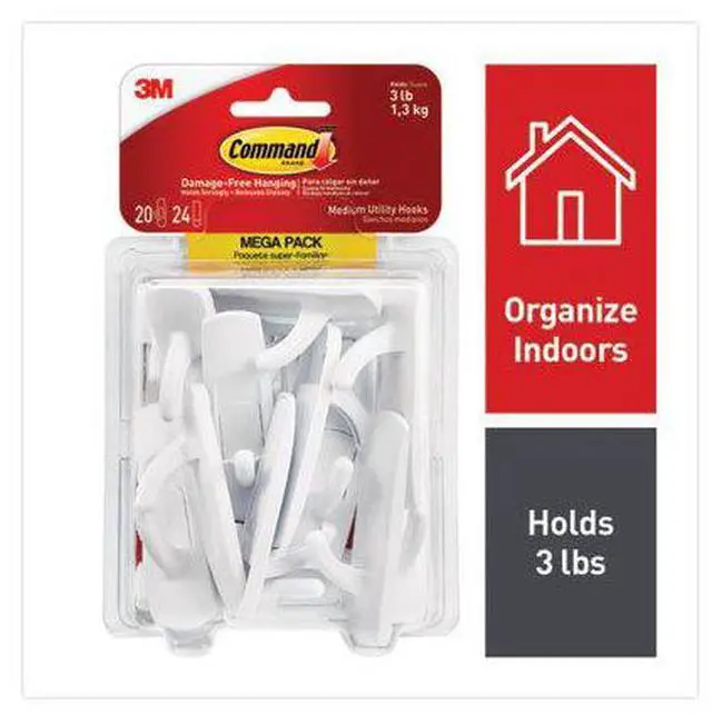 Alt view image 5 of 14 - Command Hook,Medium,Mega,20/Pk 17001MPES