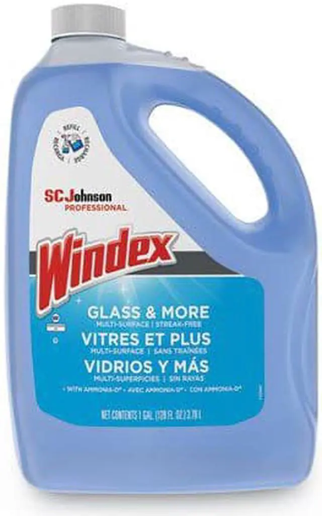 Alt view image 7 of 13 - WINDEX 696503 Liquid Glass and Surface Cleaner, 1 gal., Blue, Unscented, Jug